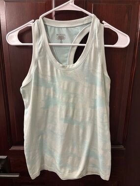 Athleta Mint and White Racerback Tank